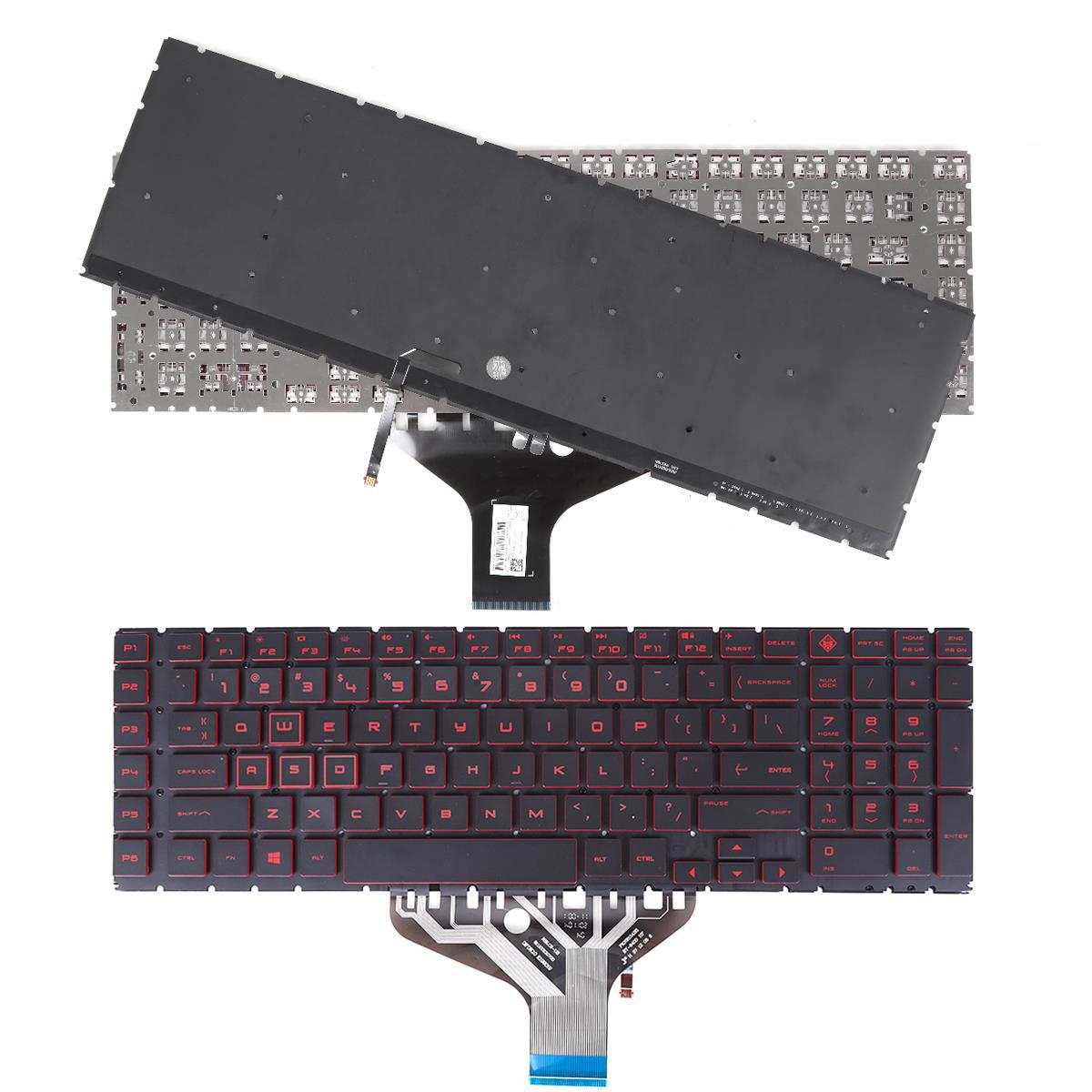 Клавиатура за лаптоп HP Omen 17-CB 17T-CB - Черна Без Рамка (Малък Ентър), С Подсветка Червена | JAR Computers Клавиатура за лаптоп HP Omen 17-CB 17T-CB - Черна Без Рамка (Малък Ентър), С Подсветка Червена