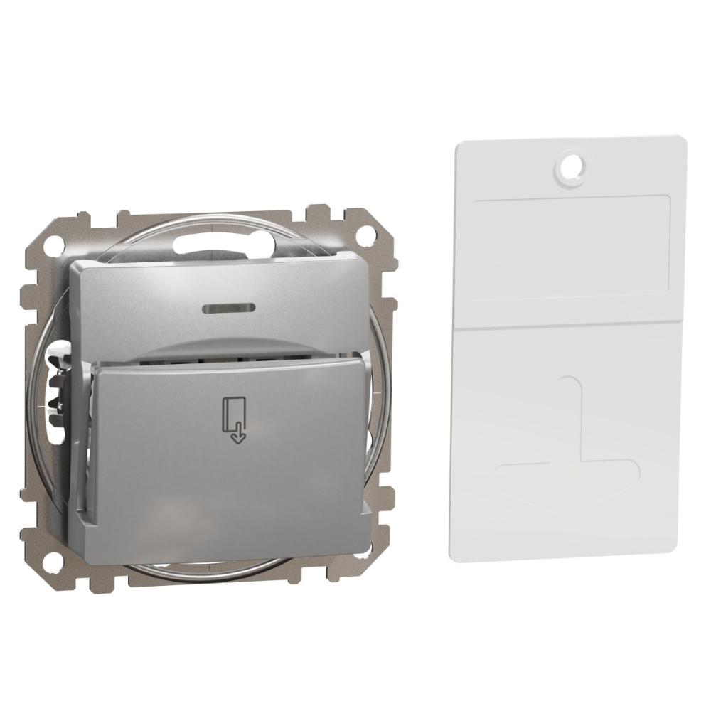 Ключ карта 10A с подсветка Алуминий - SCHNEIDER ELECTRIC Sedna Design SDD113121 | JAR Computers Ключ карта 10A с подсветка Алуминий - SCHNEIDER ELECTRIC Sedna Design SDD113121