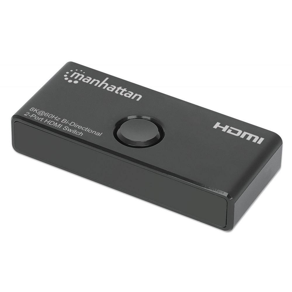 MANHATTAN 207997 :: HDMI Превключвател / Сплитер - двупосочен : (2x1) HDMI или (1x2) HDMI 8K@60Hz, 4K@120Hz, черен | JAR Computers MANHATTAN 207997 :: HDMI Превключвател / Сплитер - двупосочен : (2x1) HDMI или (1x2) HDMI 8K@60Hz, 4K@120Hz, черен
