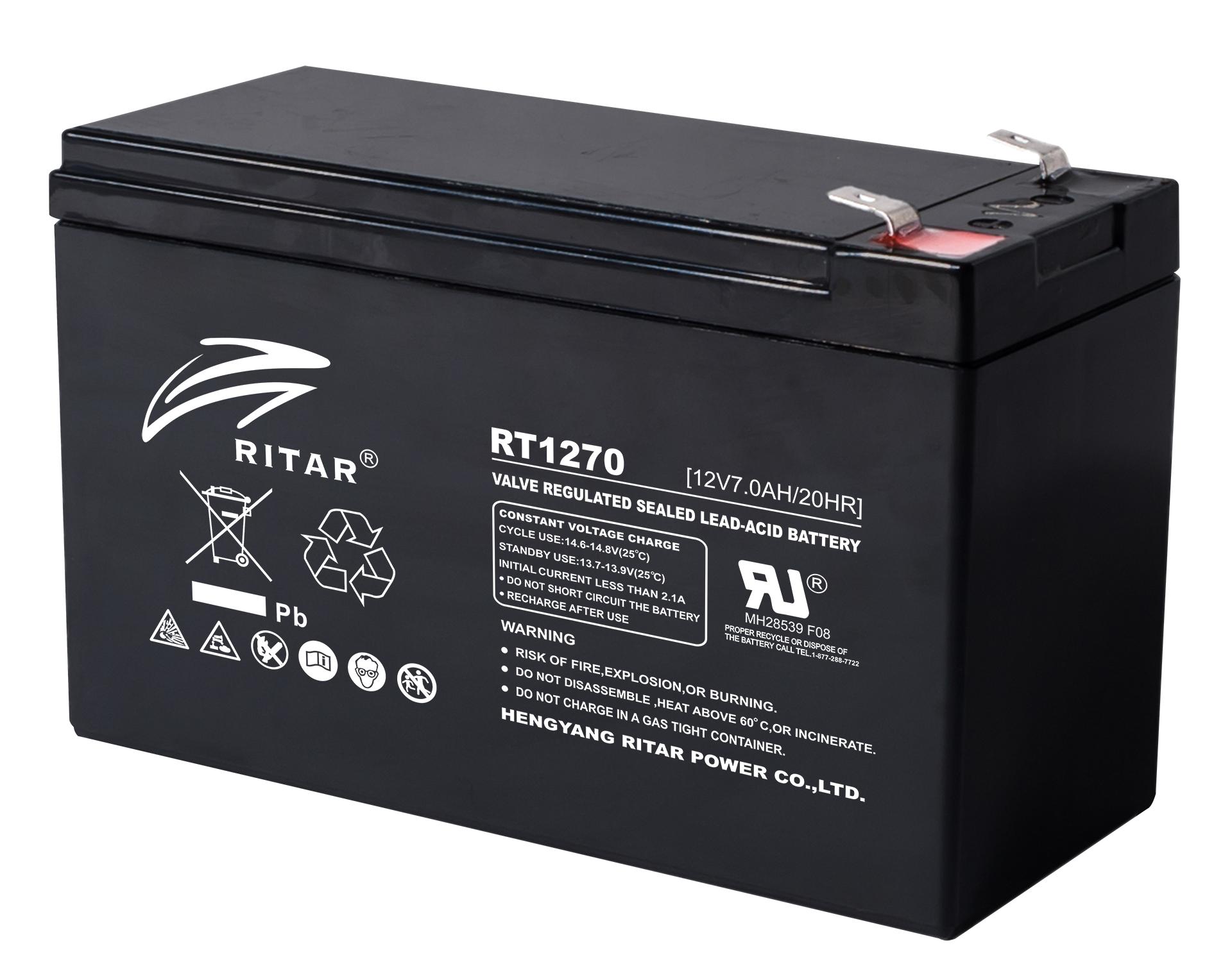 Оловна Батерия RITAR, (RT1270) AGM, 12V, 7Ah, 151/ 65/ 94 mm, Терминал1 - RITAR-RT1270-1 | JAR Computers Оловна Батерия RITAR, (RT1270) AGM, 12V, 7Ah, 151/ 65/ 94 mm, Терминал1 - RITAR-RT1270-1