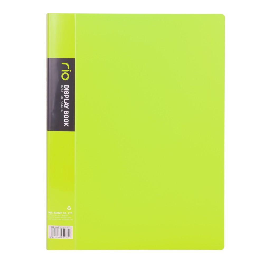 Папка с 20 джоба Deli Rio E5032, A4, PP, зелена | JAR Computers Папка с 20 джоба Deli Rio E5032, A4, PP, зелена