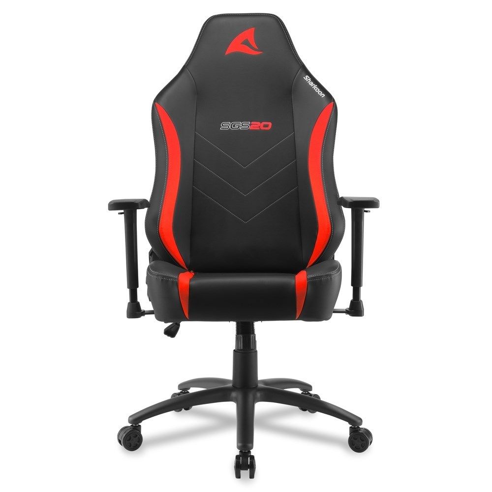 Sharkoon Skiller SGS20 Καρέκλα Gaming Δερματίνης με Ρυθμιζόμενα Μπράτσα Μαύρο/Κόκκινο (SGS20BLKR) (SHRSGS20BLKR)