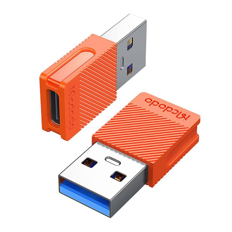 Адаптер от USB-A мъжко към USB-C женско за мобилни устройства с USB-C порт (оранжев) - Mcdodo USB-C to USB 3.0 Adapter | JAR Computers Адаптер от USB-A мъжко към USB-C женско за мобилни устройства с USB-C порт (оранжев) - Mcdodo USB-C to USB 3.0 Adapter