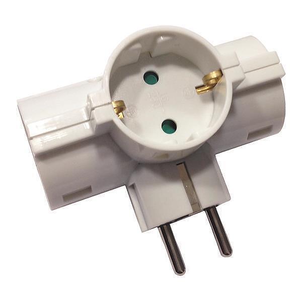 АДАПТОР SCHUKO С 3 ГНЕЗДА, ХОРИЗОНТАЛЕН, ДЕТСКА ЗАЩИТА | JAR Computers АДАПТОР SCHUKO С 3 ГНЕЗДА, ХОРИЗОНТАЛЕН, ДЕТСКА ЗАЩИТА