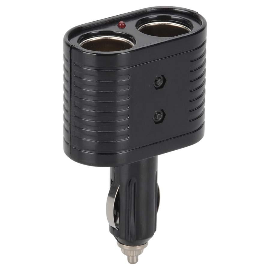 Адаптер за кола с два извода за запалка - HR Grip 2-Socket Car Cigarette Lighter Adaptor (черен) | JAR Computers Адаптер за кола с два извода за запалка - HR Grip 2-Socket Car Cigarette Lighter Adaptor (черен)