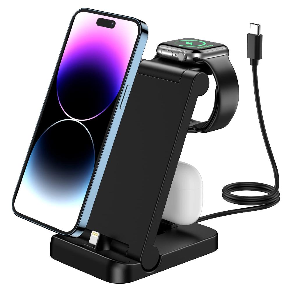 Безжично зарядно HZ-CW-Z8D 3 в 1 | JAR Computers Безжично зарядно HZ-CW-Z8D 3 в 1