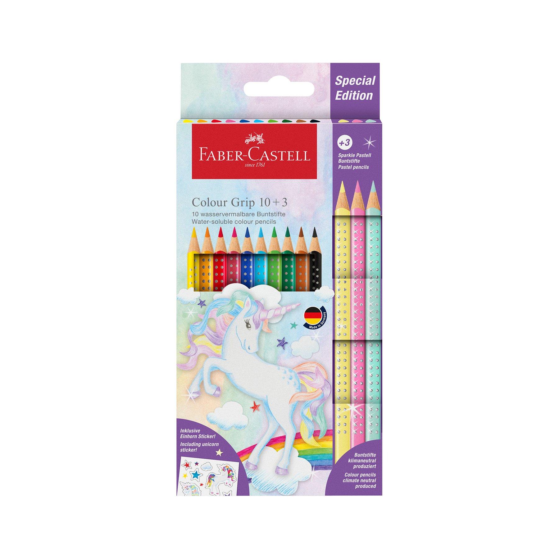 Faber-Castell Цветни моливи Grip 2001, 10 стандартни и 3 блестящи цвята | JAR Computers Faber-Castell Цветни моливи Grip 2001, 10 стандартни и 3 блестящи цвята