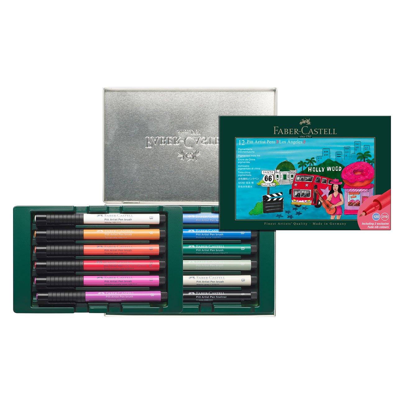 Faber-Castell Маркер Pitt Artist, Los Angeles, 12 броя