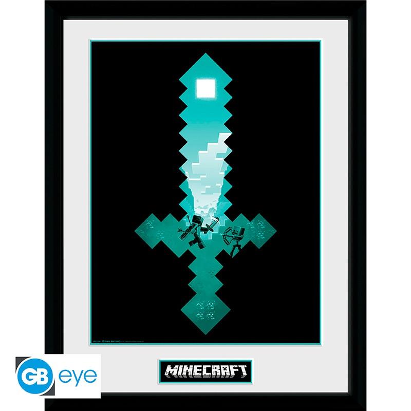 GBEYE MINECRAFT - Framed print &quot;Diamond Sword&quot; (30x40)