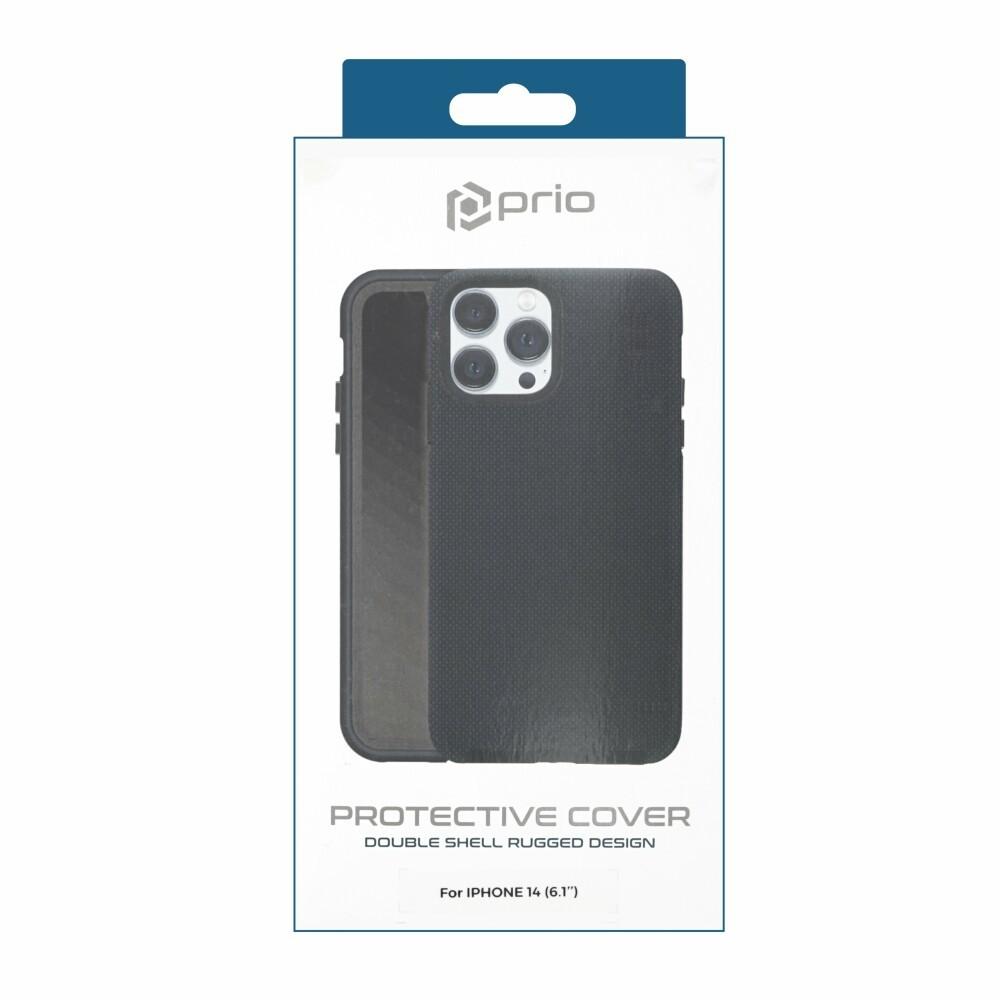 Хибриден кейс с най-висока степен на защита за iPhone 14 - Prio Protective Hybrid Cover (черен) | JAR Computers Хибриден кейс с най-висока степен на защита за iPhone 14 - Prio Protective Hybrid Cover (черен)