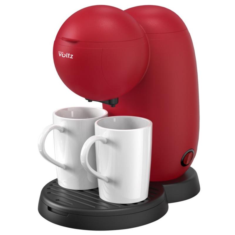 Кафемашина Oliver Voltz OV51170G, 450W, 300 мл, 2 керамични чаши, Червен