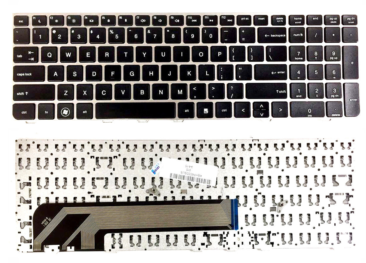 Клавиатура за лаптоп HP ProBook 4535S 4530S 4730S Черна със Сребриста Рамка с Кирилица / Silver Frame Black | JAR Computers Клавиатура за лаптоп HP ProBook 4535S 4530S 4730S Черна със Сребриста Рамка с Кирилица / Silver Frame Black