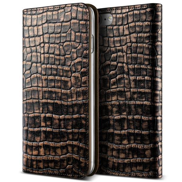 Кожен калъф (естествена кожа), тип портфейл за iPhone 8, iPhone 7 - Verus Genuine Croco Diary Case (златист) | JAR Computers Кожен калъф (естествена кожа), тип портфейл за iPhone 8, iPhone 7 - Verus Genuine Croco Diary Case (златист)
