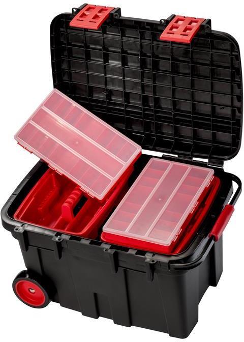 Куфар PROFI-LINE KingSize с две колела, две подвижни тави и органайзери Ш53хВ38хД35см полипропилен м-л PARAT | JAR Computers Куфар PROFI-LINE KingSize с две колела, две подвижни тави и органайзери Ш53хВ38хД35см полипропилен м-л PARAT