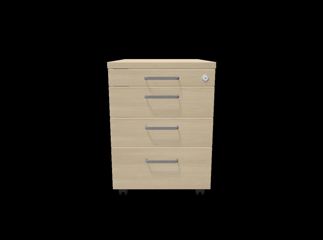 Мобилен контейнер с четири чекмеджета Easy Space 3D PD, 430х600х600мм, ПДЧ 18 мм, акация | JAR Computers Мобилен контейнер с четири чекмеджета Easy Space 3D PD, 430х600х600мм, ПДЧ 18 мм, акация