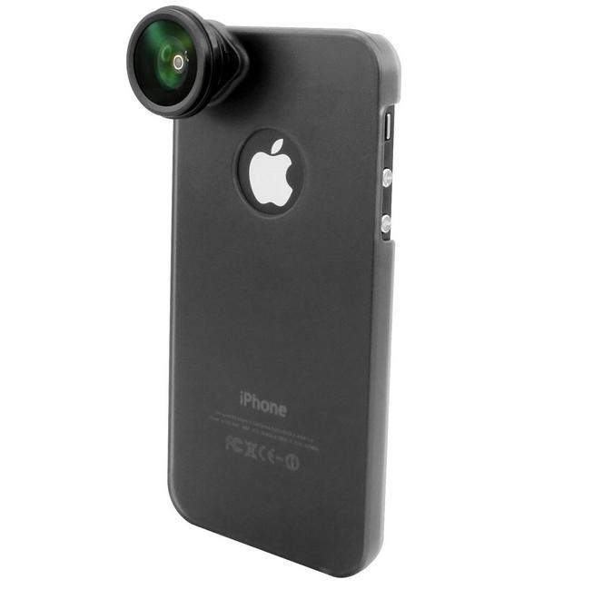 Обектив с кейс за iPhone 5, iPhone 5S, iPhone SE - Rollei 0.28x Fisheye Lens (черен-сребрист) | JAR Computers Обектив с кейс за iPhone 5, iPhone 5S, iPhone SE - Rollei 0.28x Fisheye Lens (черен-сребрист)