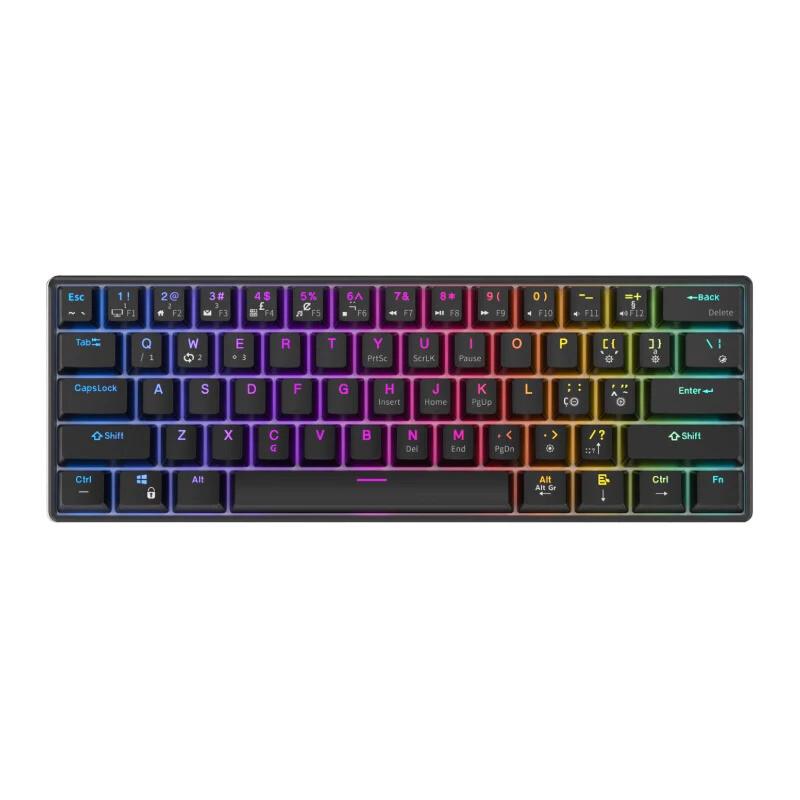 Royal Kludge RK61 клавиатура Игри USB + Bluetooth QWERTY Английски Черен