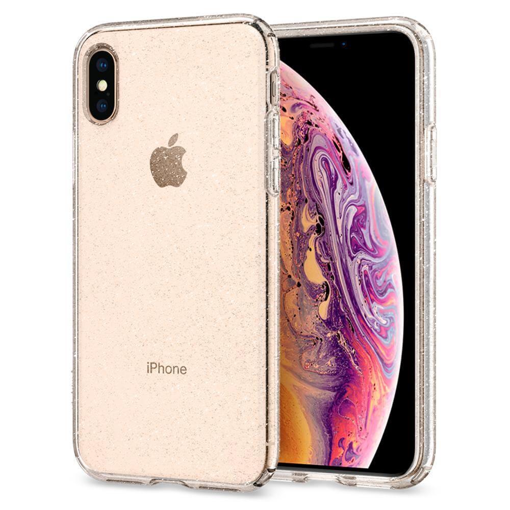 Тънък качествен термополиуретанов калъф за iPhone XS, iPhone X (прозрачен) - Spigen Liquid Crystal Glitter Case | JAR Computers Тънък качествен термополиуретанов калъф за iPhone XS, iPhone X (прозрачен) - Spigen Liquid Crystal Glitter Case