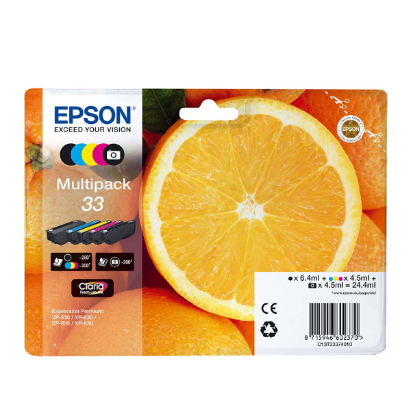 XP 530/630/635/830 SERIES 33 INK CRTR MULTIPACK (EPST333740)