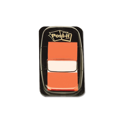 3M POST-IT INDEX TABS ORANGE 25X44mm (MMM6804OR)