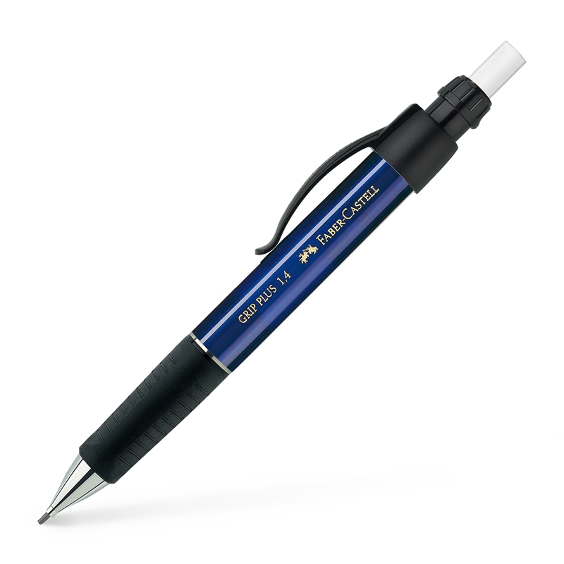 Faber-Castell Автоматичен молив Grip Plus, 1.4 mm, метален, син