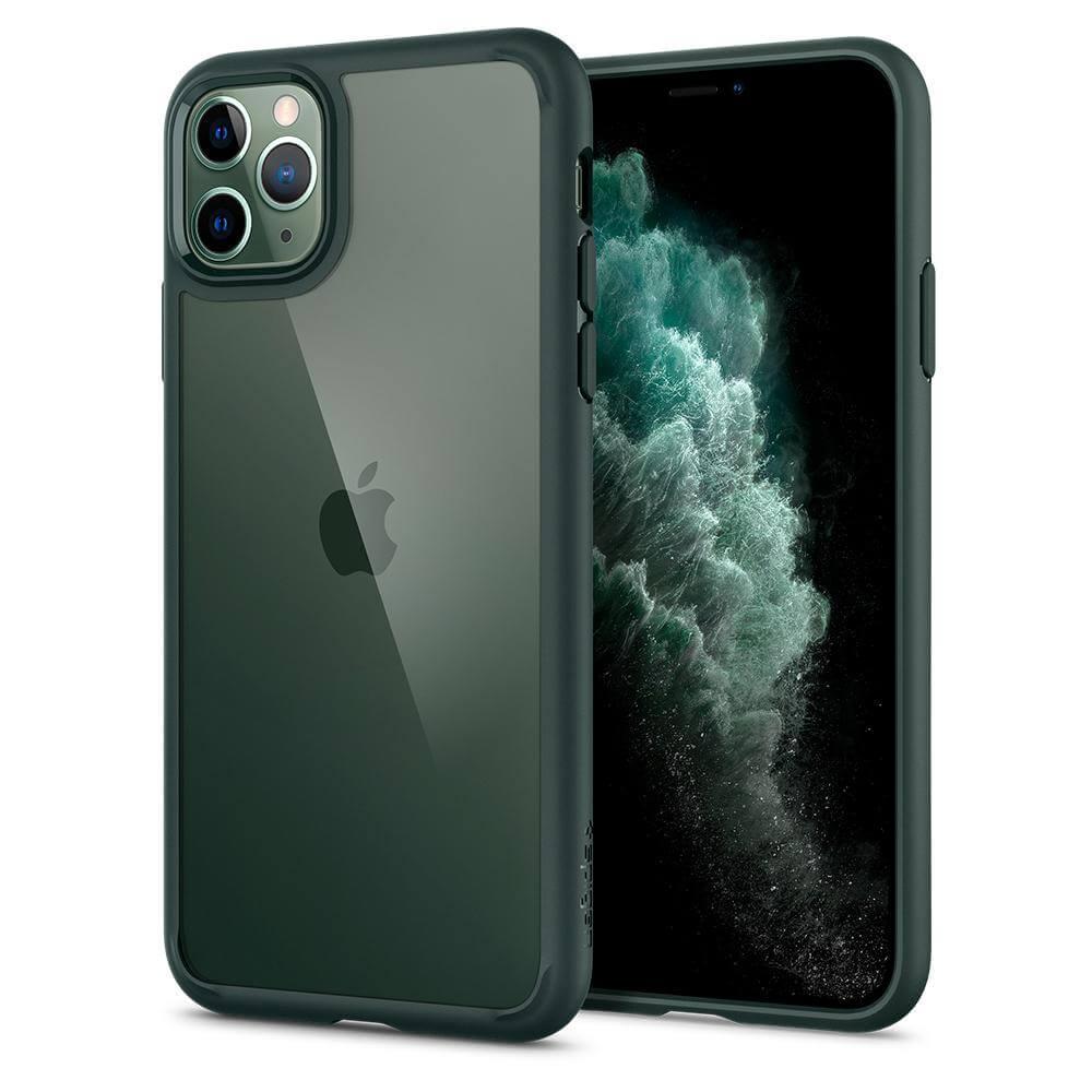 Хибриден кейс с висока степен на защита за iPhone 11 Pro - Spigen Ultra Hybrid Case (зелен) | JAR Computers Хибриден кейс с висока степен на защита за iPhone 11 Pro - Spigen Ultra Hybrid Case (зелен)