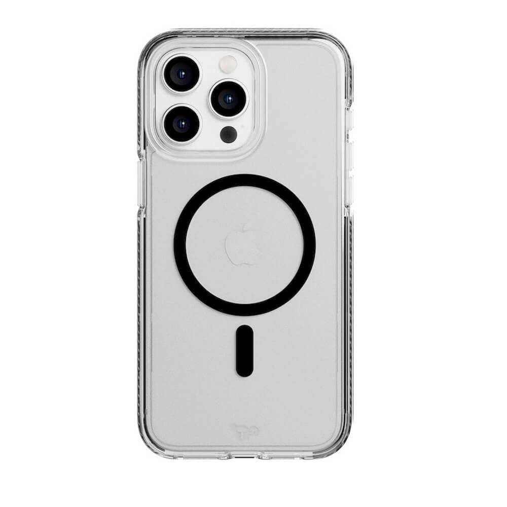 Хибриден удароустойчив кейс с MagSafe за iPhone 15 Pro Max - Tech21 EvoCrystal Hybrid MagSafe Case (черен-прозрачен) | JAR Computers Хибриден удароустойчив кейс с MagSafe за iPhone 15 Pro Max - Tech21 EvoCrystal Hybrid MagSafe Case (черен-прозрачен)