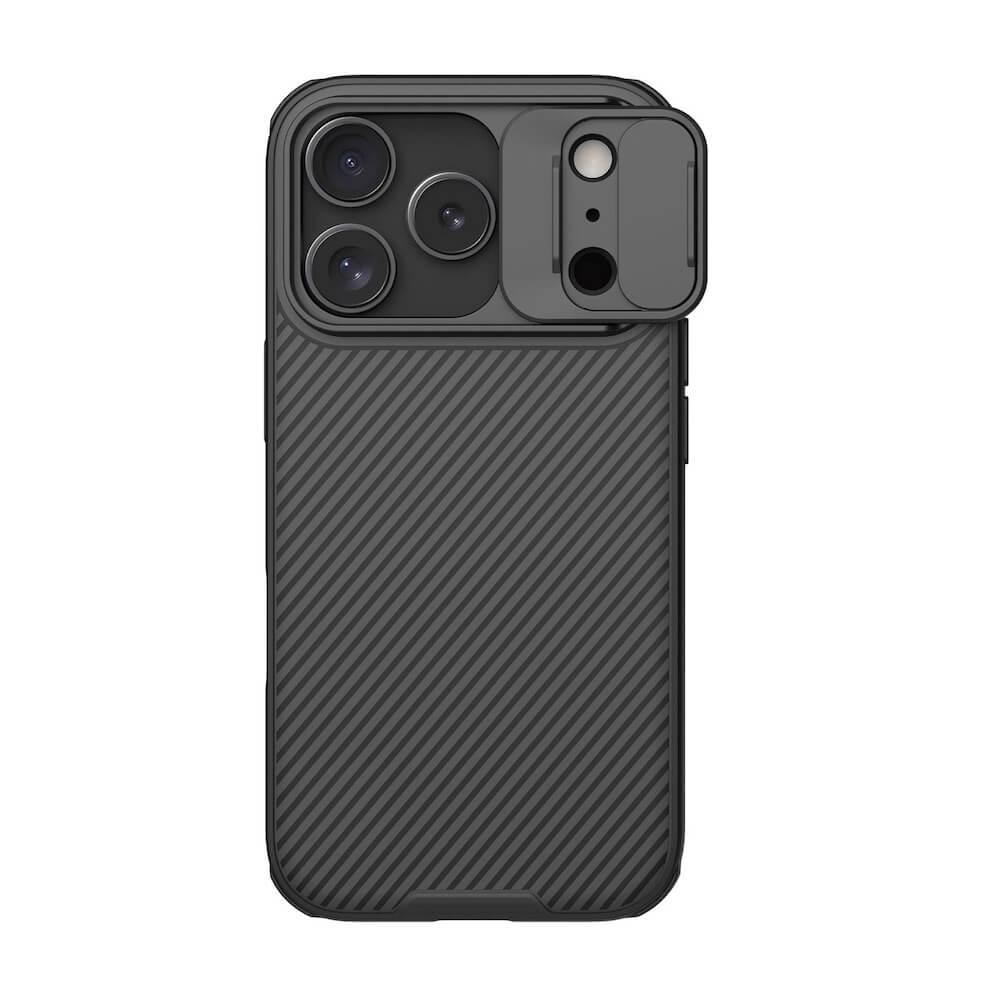 Хибриден удароустойчив кейс за iPhone 17 Pro - Nillkin CamShield Pro Hard Case (черен) | JAR Computers Хибриден удароустойчив кейс за iPhone 17 Pro - Nillkin CamShield Pro Hard Case (черен)