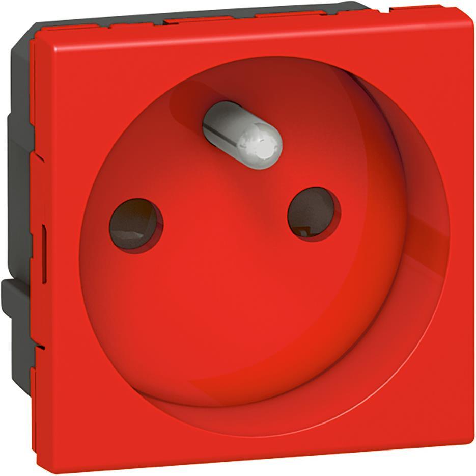 Контакт ФРЕНСКИ стандарт винтови клеми 2 мод. цвят червен Mosaic Legrand | JAR Computers Контакт ФРЕНСКИ стандарт винтови клеми 2 мод. цвят червен Mosaic Legrand