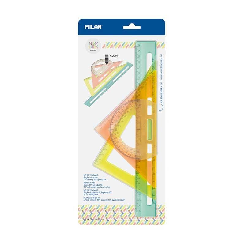 Milan Чертожен комплект New Look, 4 части, 30 cm | JAR Computers Milan Чертожен комплект New Look, 4 части, 30 cm