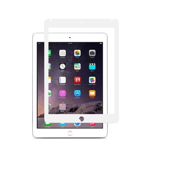 Moshi iVisor Glass - изключително здраво, стъклено защитно покритие за дисплея на iPad Air, iPad Air 2, iPad Pro 9.7 (бял)