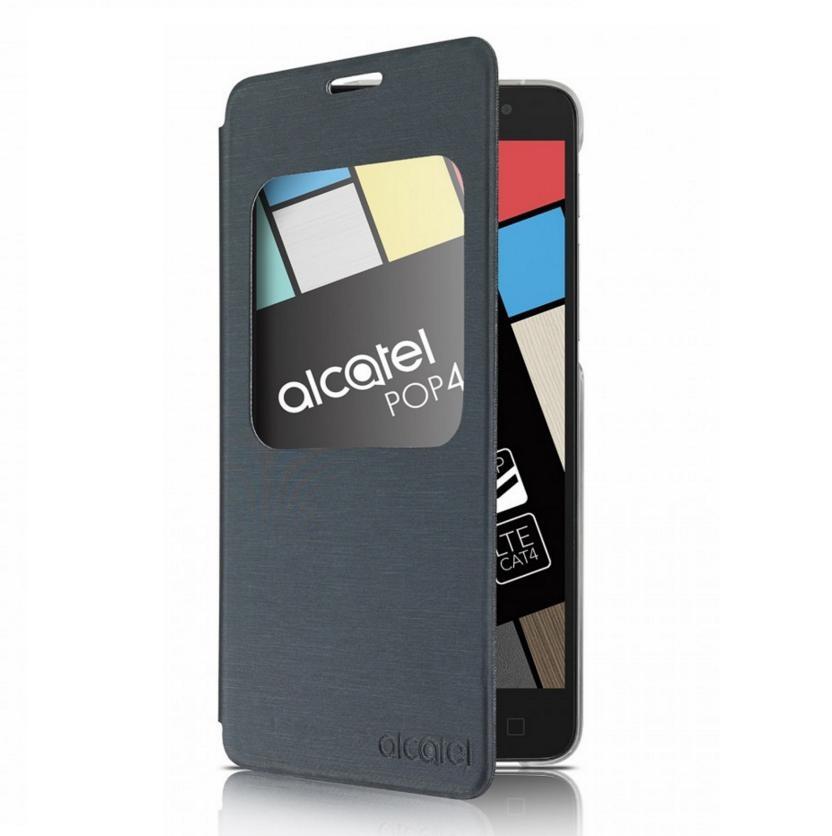 Оригинален кожен калъф с отвор за дисплея за Alcatel POP4s - Alcatel Аеро FlipCase with Window AF5095 (сив) | JAR Computers Оригинален кожен калъф с отвор за дисплея за Alcatel POP4s - Alcatel Аеро FlipCase with Window AF5095 (сив)
