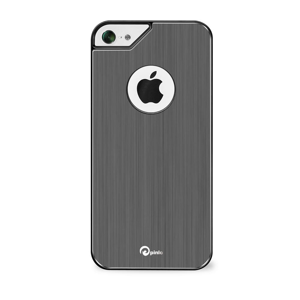 Поликарбонатов кейс с алуминиево покритие за iPhone 5, iPhone 5S, iPhone SE - Pinlo Concize Metal Apple Cut (черен) | JAR Computers Поликарбонатов кейс с алуминиево покритие за iPhone 5, iPhone 5S, iPhone SE - Pinlo Concize Metal Apple Cut (черен)