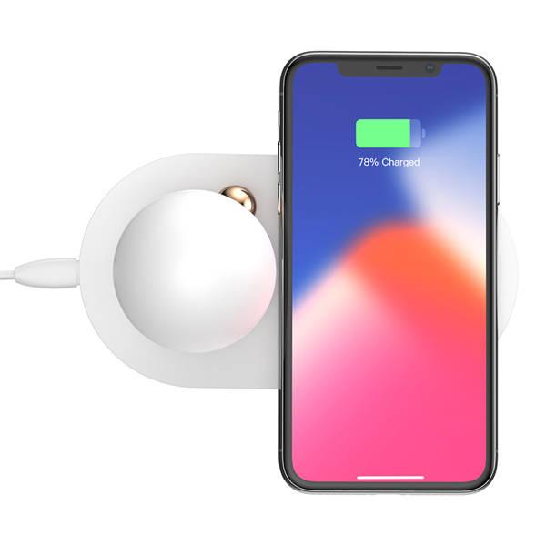 Поставка (пад) за безжично захранване с Fast Charge за QI съвместими устройства и LED лампа - Baseus Mushroom Lamp Desktop Wireless Charger (бял) | JAR Computers Поставка (пад) за безжично захранване с Fast Charge за QI съвместими устройства и LED лампа - Baseus Mushroom Lamp Desktop Wireless Charger (бял)