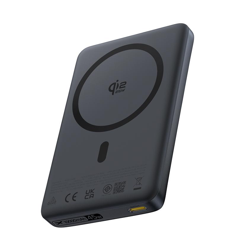 BASEUS Power Bank 10000 mAh, 45W, PicoGo AM52 Ultra-slim Qi2 Magnetic /черен/ - E0028Z00 | JAR Computers BASEUS Power Bank 10000 mAh, 45W, PicoGo AM52 Ultra-slim Qi2 Magnetic /черен/ - E0028Z00