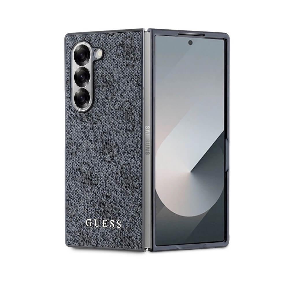 Дизайнерски кожен кейс за Samsung Galaxy Z Fold6 - Guess 4G Collection Hard Case (сив) | JAR Computers Дизайнерски кожен кейс за Samsung Galaxy Z Fold6 - Guess 4G Collection Hard Case (сив)