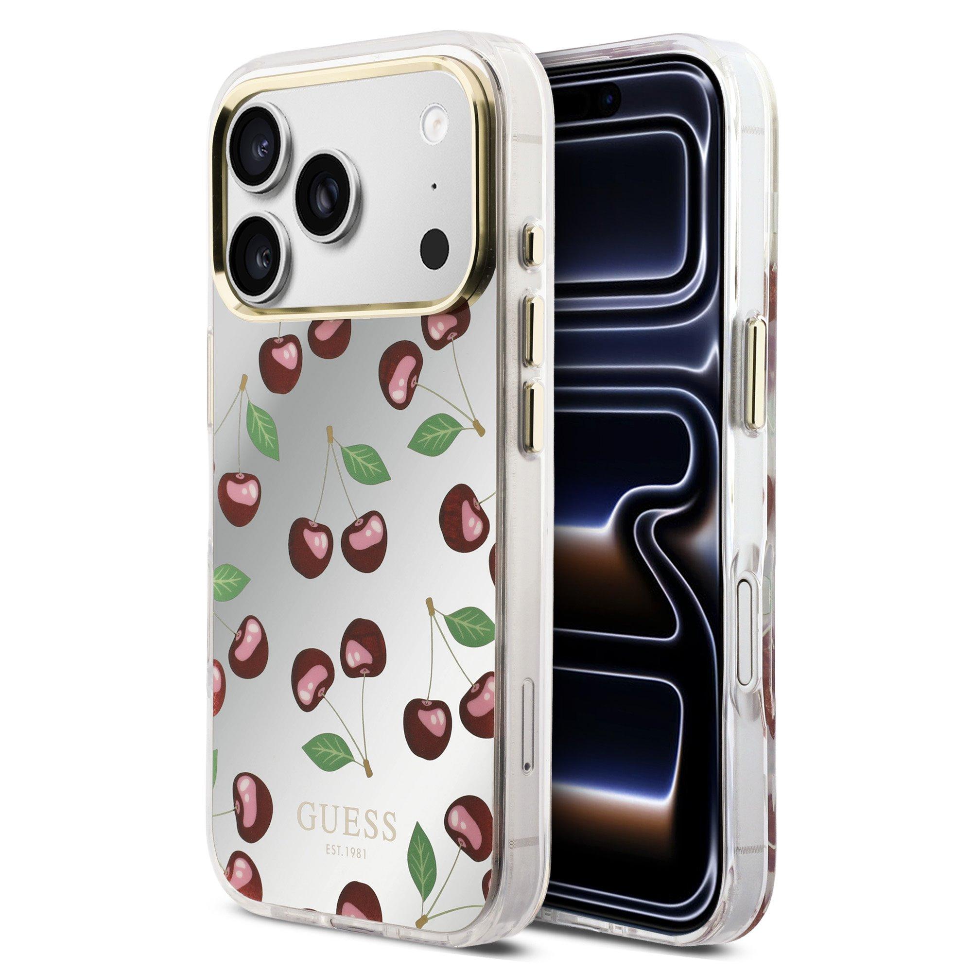GUESS Калъф Apple iPhone 17 Pro, PC/TPU Mirror Glitter Cherry MagSafe - GUHMP17L5HMRCGEG | JAR Computers GUESS Калъф Apple iPhone 17 Pro, PC/TPU Mirror Glitter Cherry MagSafe - GUHMP17L5HMRCGEG