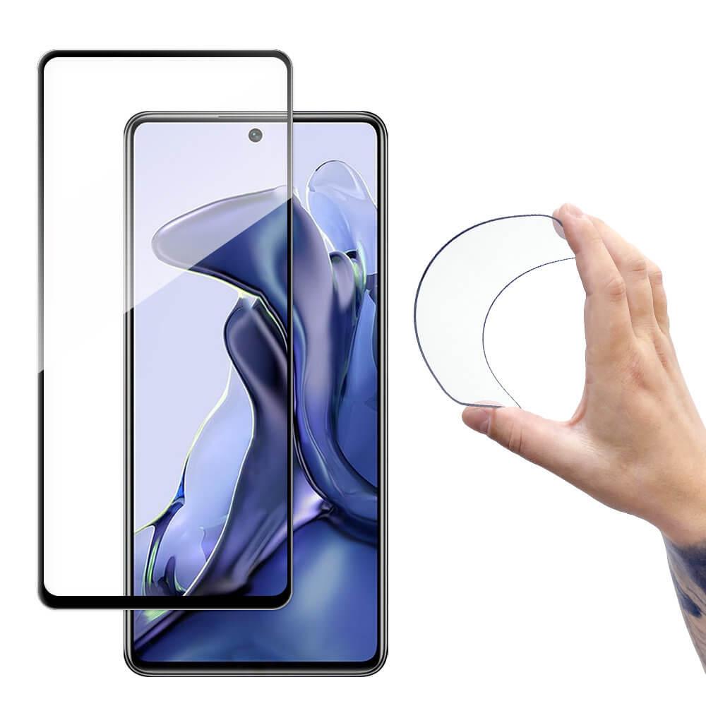 Хибридно защитно покритие за целия дисплей на Xiaomi Mi 11T Pro, Xiaomi Mi 11T - Wozinsky Full Cover Hybrid Flexi Glass Screen Protector (черен-прозрачен) | JAR Computers Хибридно защитно покритие за целия дисплей на Xiaomi Mi 11T Pro, Xiaomi Mi 11T - Wozinsky Full Cover Hybrid Flexi Glass Screen Protector (черен-прозрачен)