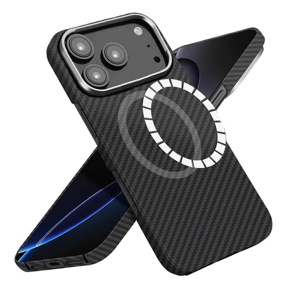 Кевларен кейс с MagSafe за iPhone 17 Pro Max - Techsuit Aramid Fiber MagSafe Ultra Slim Case (черен) | JAR Computers Кевларен кейс с MagSafe за iPhone 17 Pro Max - Techsuit Aramid Fiber MagSafe Ultra Slim Case (черен)