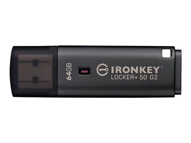 KINGSTON 64GB IronKey Locker Plus 50 G2 FIPS 197 AES-256