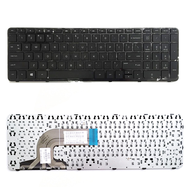 Клавиатура за лаптоп HP Pavilion 15-e 15-n 15-r HP 250 G3 Черна с Черна рамка, Гланцова | JAR Computers Клавиатура за лаптоп HP Pavilion 15-e 15-n 15-r HP 250 G3 Черна с Черна рамка, Гланцова
