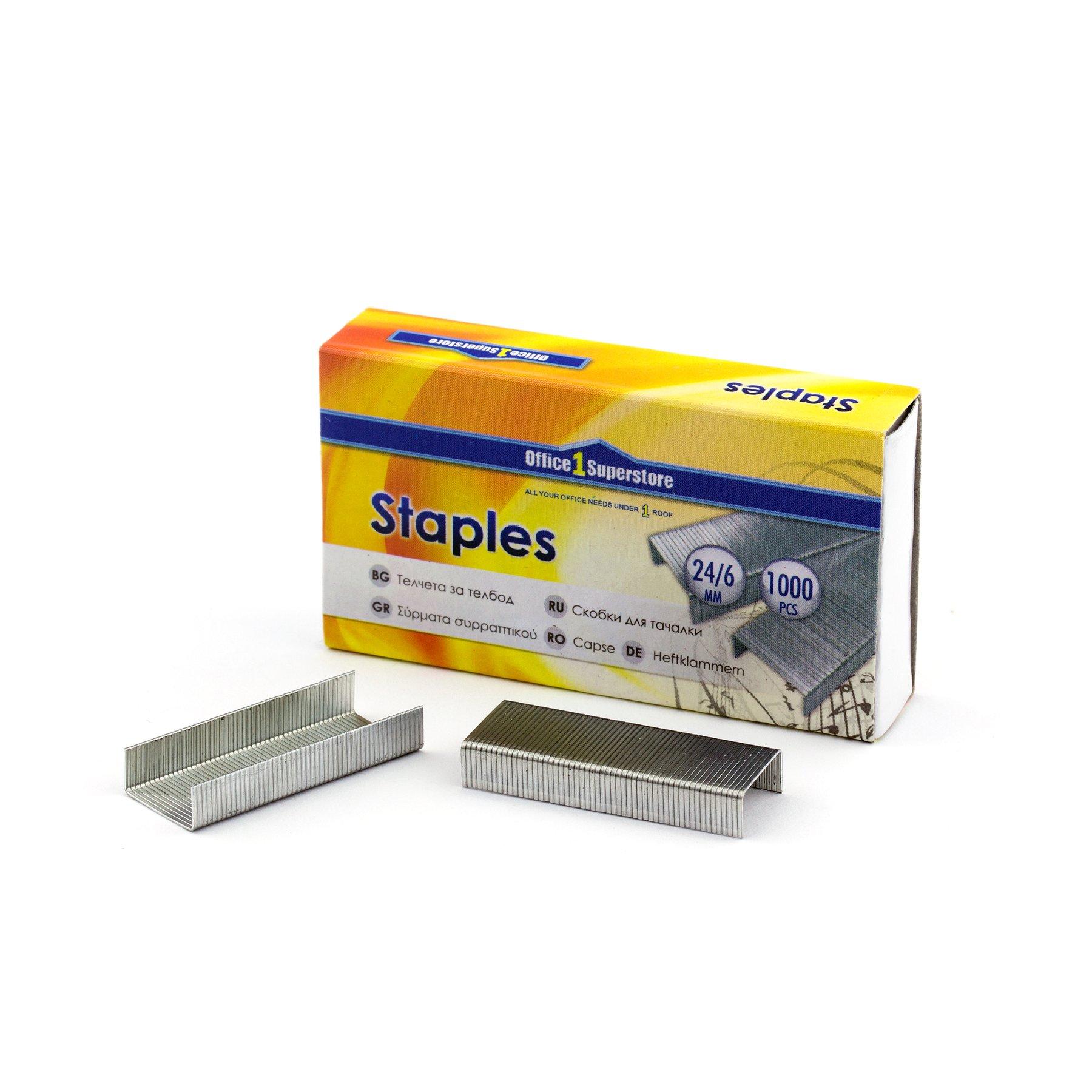 Office 1 Телчета за телбод, размер 24/6 mm, 1000 броя | JAR Computers Office 1 Телчета за телбод, размер 24/6 mm, 1000 броя