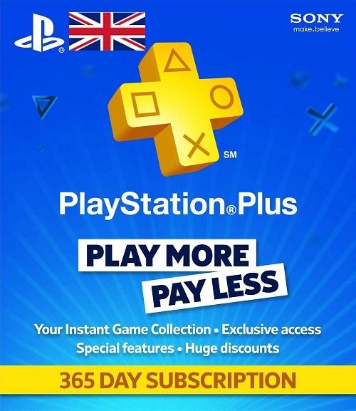 PlayStation Plus абонамент - 365 дни (UK акаунт)