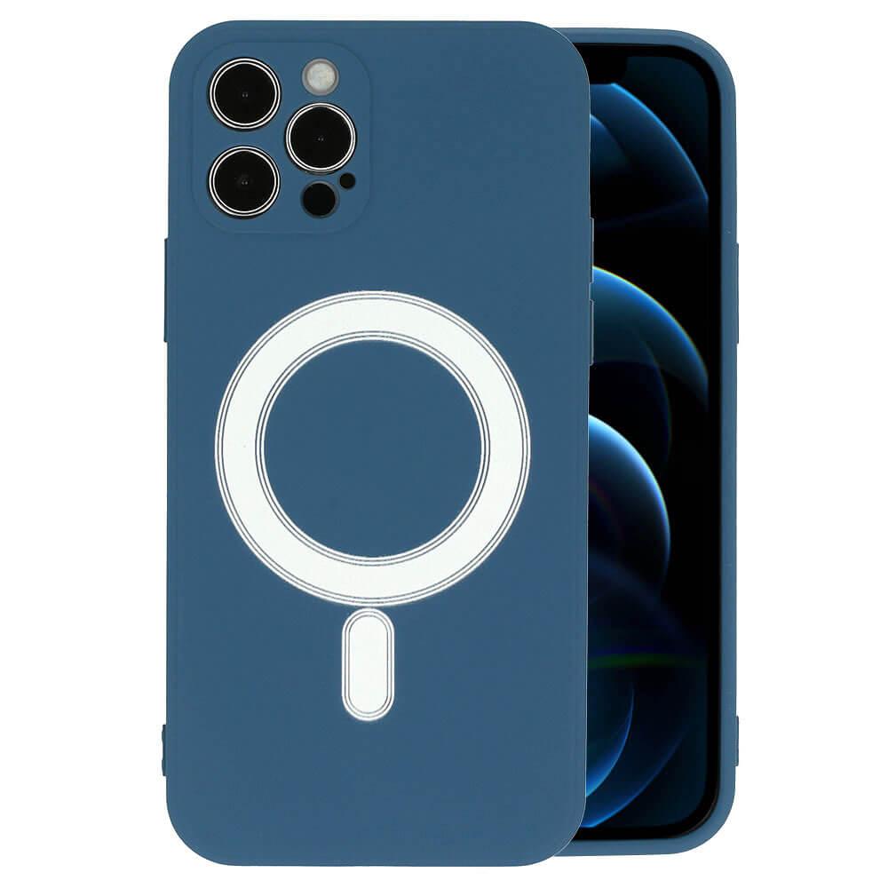 Силиконов (TPU) калъф с вграден магнитен конектор (MagSafe) за iPhone 12 mini - Tel Protect MagSilicone Case (тъмносин) | JAR Computers Силиконов (TPU) калъф с вграден магнитен конектор (MagSafe) за iPhone 12 mini - Tel Protect MagSilicone Case (тъмносин)