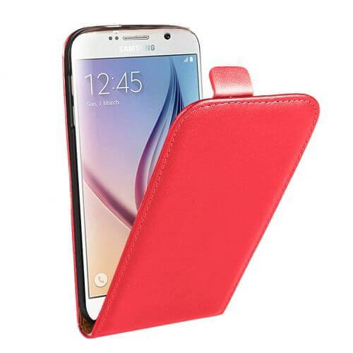 Вертикален кожен калъф с джоб за Samsung Galaxy S6 - Leather Pocket Flip Case (червен) | JAR Computers Вертикален кожен калъф с джоб за Samsung Galaxy S6 - Leather Pocket Flip Case (червен)