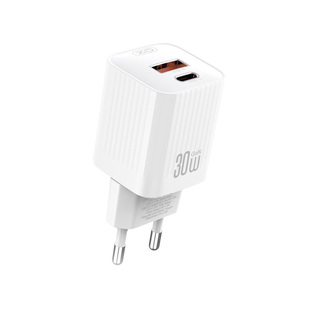 XO 220V 30W, USB-C + USB-A, бял - L149 | JAR Computers XO 220V 30W, USB-C + USB-A, бял - L149
