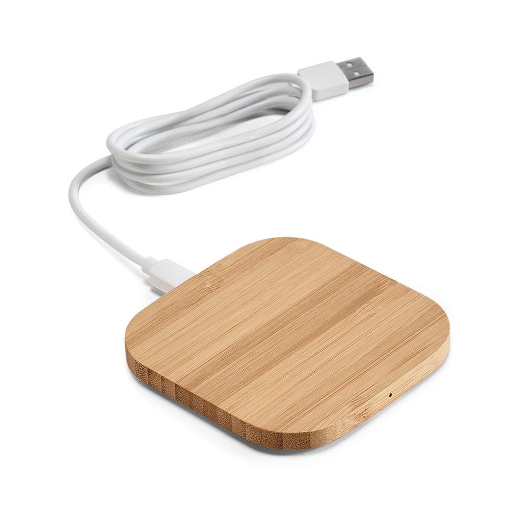 Зарядно устройство Power, безжично, бамбук, 9.2 х 9.2 х 0.9 cm | JAR Computers Зарядно устройство Power, безжично, бамбук, 9.2 х 9.2 х 0.9 cm