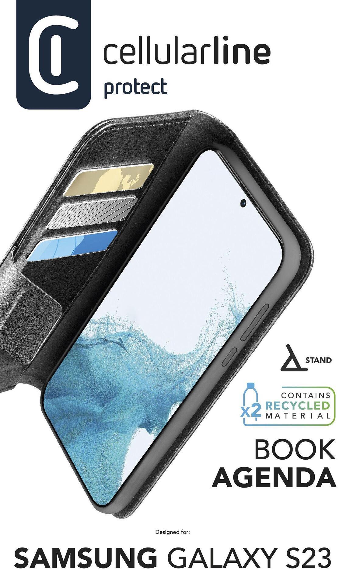 Book Agenda калъф за Samsung Galaxy S23, Черен | JAR Computers Book Agenda калъф за Samsung Galaxy S23, Черен