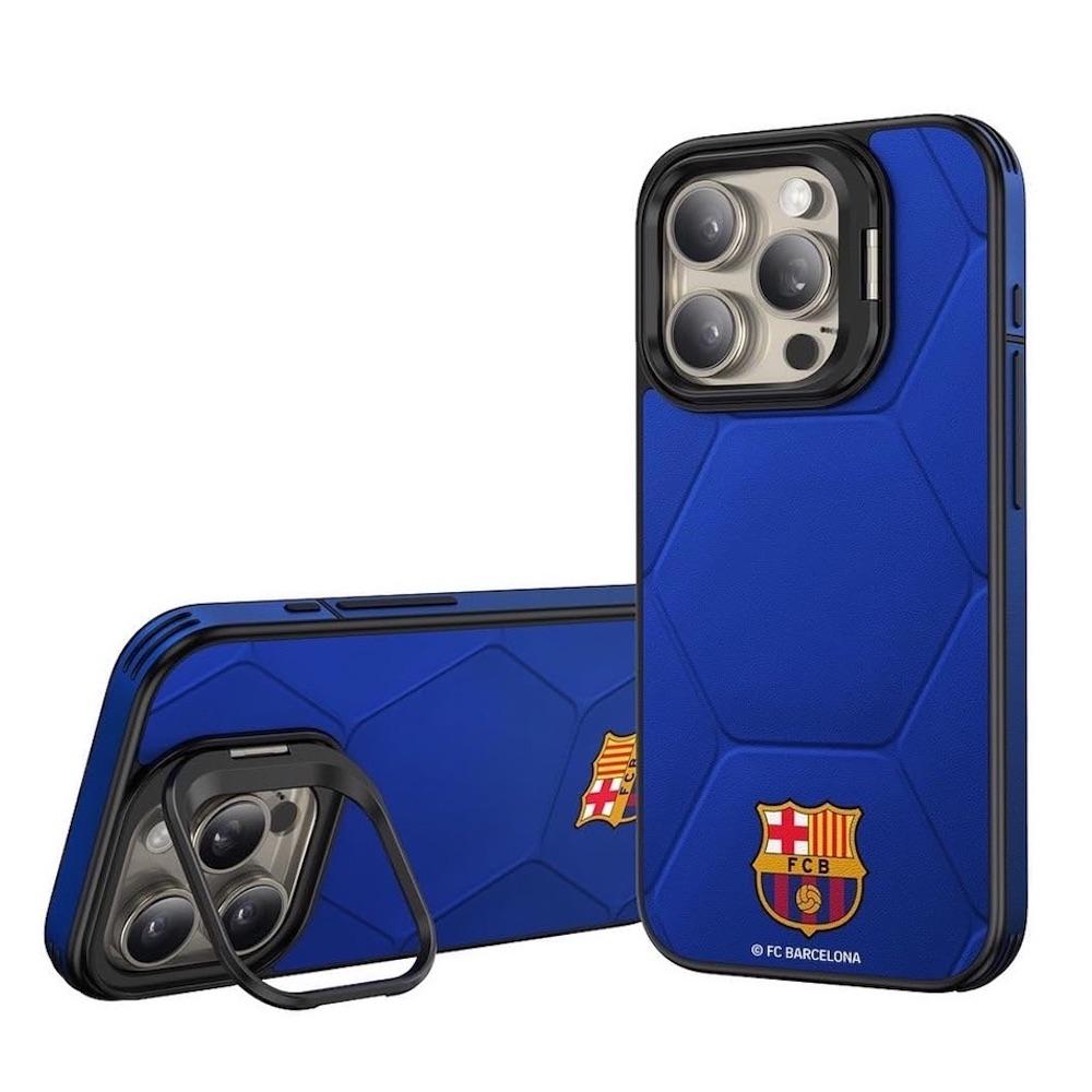 Дизайнерски кожен кейс с MagSafe за iPhone 15 Pro Max - FC Barcelona Official Magnetic Leather Case (син) | JAR Computers Дизайнерски кожен кейс с MagSafe за iPhone 15 Pro Max - FC Barcelona Official Magnetic Leather Case (син)