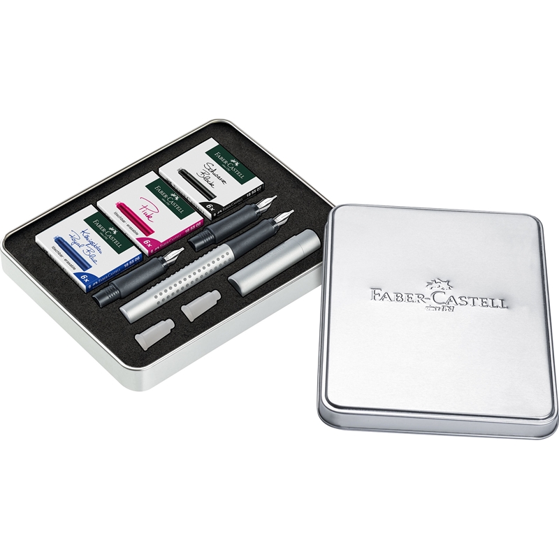 Faber-Castell Калиграфски комплект Grip 2011, сребрист